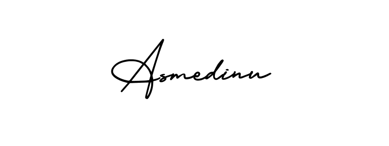 Use a signature maker to create a handwritten signature online. With this signature software, you can design (AmerikaSignatureDemo-Regular) your own signature for name Asmedinu. Asmedinu signature style 3 images and pictures png