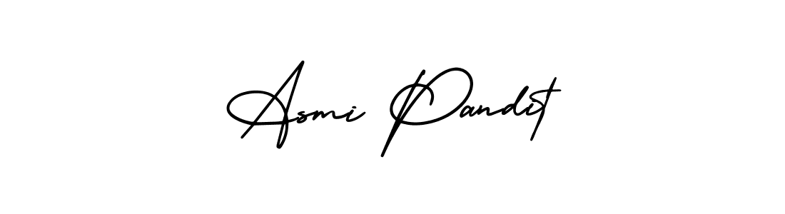 Make a beautiful signature design for name Asmi Pandit. With this signature (AmerikaSignatureDemo-Regular) style, you can create a handwritten signature for free. Asmi Pandit signature style 3 images and pictures png