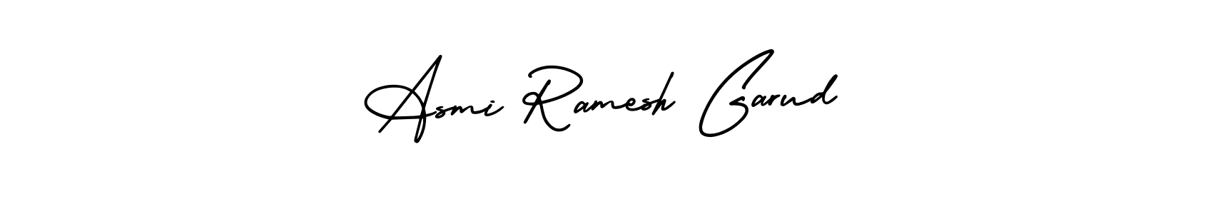 Also we have Asmi Ramesh Garud name is the best signature style. Create professional handwritten signature collection using AmerikaSignatureDemo-Regular autograph style. Asmi Ramesh Garud signature style 3 images and pictures png