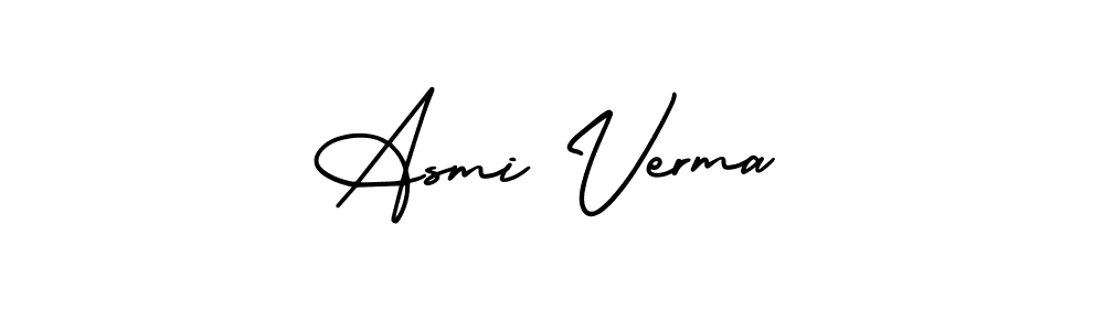 You can use this online signature creator to create a handwritten signature for the name Asmi Verma. This is the best online autograph maker. Asmi Verma signature style 3 images and pictures png