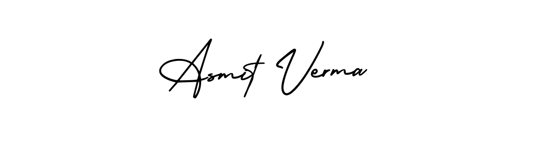 if you are searching for the best signature style for your name Asmit Verma. so please give up your signature search. here we have designed multiple signature styles  using AmerikaSignatureDemo-Regular. Asmit Verma signature style 3 images and pictures png