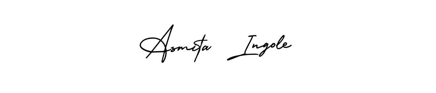 How to make Asmita  Ingole signature? AmerikaSignatureDemo-Regular is a professional autograph style. Create handwritten signature for Asmita  Ingole name. Asmita  Ingole signature style 3 images and pictures png