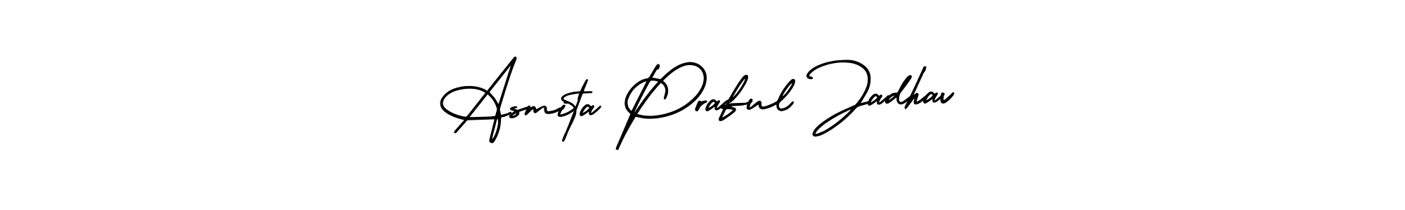 How to Draw Asmita Praful Jadhav signature style? AmerikaSignatureDemo-Regular is a latest design signature styles for name Asmita Praful Jadhav. Asmita Praful Jadhav signature style 3 images and pictures png