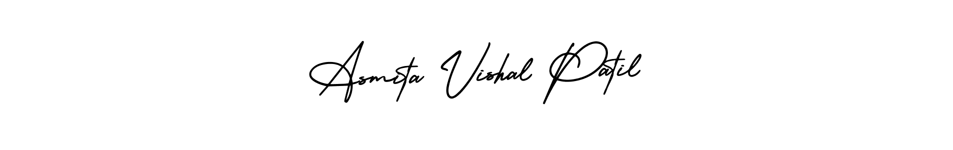 How to make Asmita Vishal Patil signature? AmerikaSignatureDemo-Regular is a professional autograph style. Create handwritten signature for Asmita Vishal Patil name. Asmita Vishal Patil signature style 3 images and pictures png