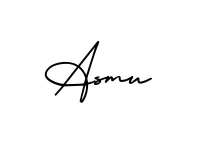 Make a beautiful signature design for name Asmu. Use this online signature maker to create a handwritten signature for free. Asmu signature style 3 images and pictures png