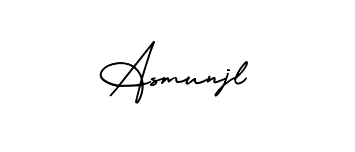 How to make Asmunjl signature? AmerikaSignatureDemo-Regular is a professional autograph style. Create handwritten signature for Asmunjl name. Asmunjl signature style 3 images and pictures png