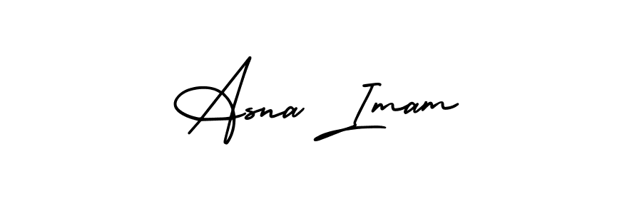 AmerikaSignatureDemo-Regular is a professional signature style that is perfect for those who want to add a touch of class to their signature. It is also a great choice for those who want to make their signature more unique. Get Asna Imam name to fancy signature for free. Asna Imam signature style 3 images and pictures png