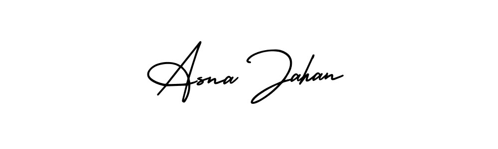 Make a beautiful signature design for name Asna Jahan. With this signature (AmerikaSignatureDemo-Regular) style, you can create a handwritten signature for free. Asna Jahan signature style 3 images and pictures png