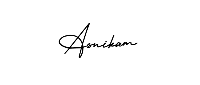 Check out images of Autograph of Asnikam name. Actor Asnikam Signature Style. AmerikaSignatureDemo-Regular is a professional sign style online. Asnikam signature style 3 images and pictures png