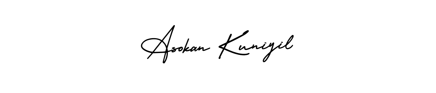 You can use this online signature creator to create a handwritten signature for the name Asokan Kuniyil. This is the best online autograph maker. Asokan Kuniyil signature style 3 images and pictures png