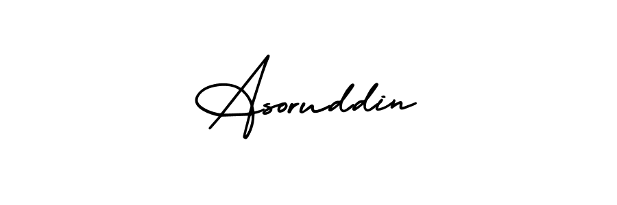 The best way (AmerikaSignatureDemo-Regular) to make a short signature is to pick only two or three words in your name. The name Asoruddin include a total of six letters. For converting this name. Asoruddin signature style 3 images and pictures png