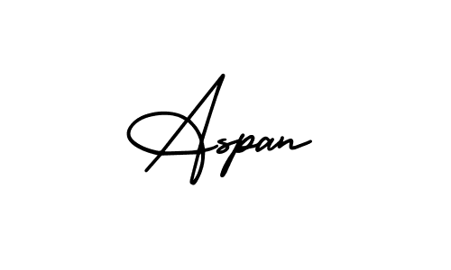 Design your own signature with our free online signature maker. With this signature software, you can create a handwritten (AmerikaSignatureDemo-Regular) signature for name Aspan. Aspan signature style 3 images and pictures png