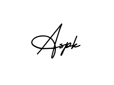 How to make Aspk name signature. Use AmerikaSignatureDemo-Regular style for creating short signs online. This is the latest handwritten sign. Aspk signature style 3 images and pictures png