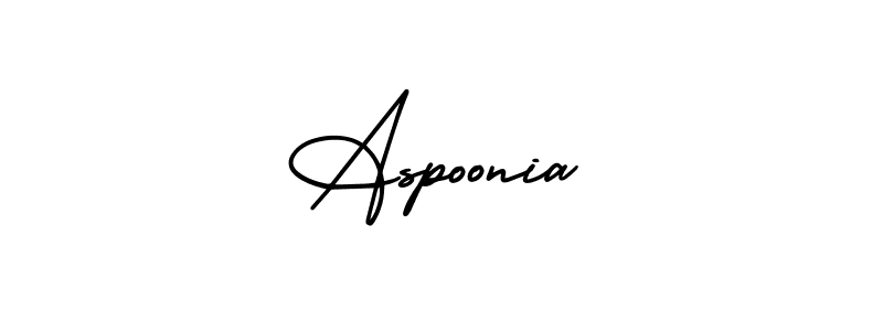 Also You can easily find your signature by using the search form. We will create Aspoonia name handwritten signature images for you free of cost using AmerikaSignatureDemo-Regular sign style. Aspoonia signature style 3 images and pictures png