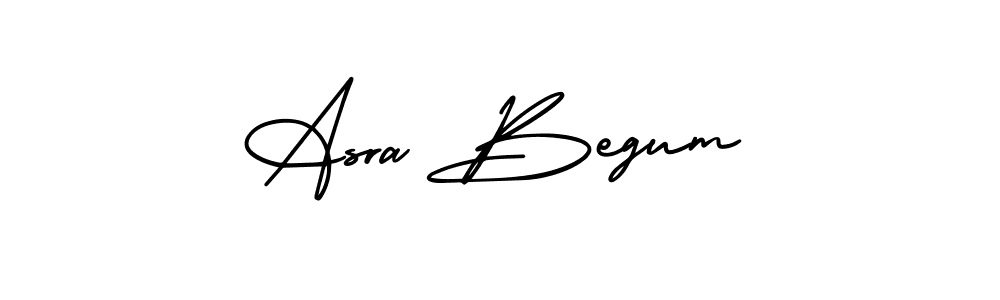 Asra Begum stylish signature style. Best Handwritten Sign (AmerikaSignatureDemo-Regular) for my name. Handwritten Signature Collection Ideas for my name Asra Begum. Asra Begum signature style 3 images and pictures png