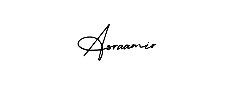 It looks lik you need a new signature style for name Asraamir. Design unique handwritten (AmerikaSignatureDemo-Regular) signature with our free signature maker in just a few clicks. Asraamir signature style 3 images and pictures png