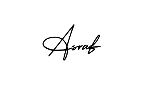Make a beautiful signature design for name Asraf. With this signature (AmerikaSignatureDemo-Regular) style, you can create a handwritten signature for free. Asraf signature style 3 images and pictures png