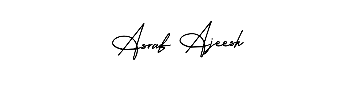 Similarly AmerikaSignatureDemo-Regular is the best handwritten signature design. Signature creator online .You can use it as an online autograph creator for name Asraf Ajeesh. Asraf Ajeesh signature style 3 images and pictures png