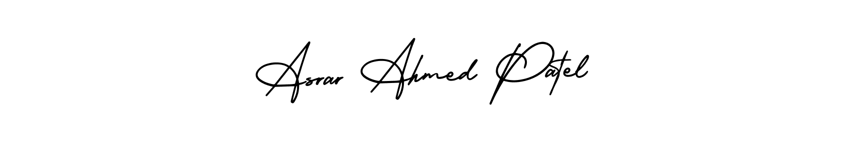 How to Draw Asrar Ahmed Patel signature style? AmerikaSignatureDemo-Regular is a latest design signature styles for name Asrar Ahmed Patel. Asrar Ahmed Patel signature style 3 images and pictures png