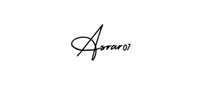 Also we have Asrar07 name is the best signature style. Create professional handwritten signature collection using AmerikaSignatureDemo-Regular autograph style. Asrar07 signature style 3 images and pictures png