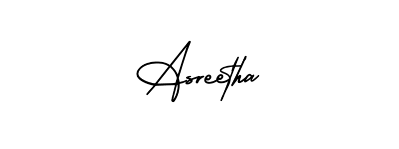 Asreetha stylish signature style. Best Handwritten Sign (AmerikaSignatureDemo-Regular) for my name. Handwritten Signature Collection Ideas for my name Asreetha. Asreetha signature style 3 images and pictures png