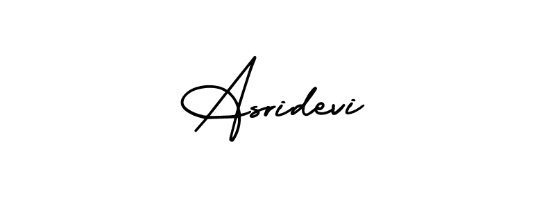 The best way (AmerikaSignatureDemo-Regular) to make a short signature is to pick only two or three words in your name. The name Asridevi include a total of six letters. For converting this name. Asridevi signature style 3 images and pictures png