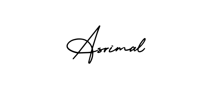 Asrimal stylish signature style. Best Handwritten Sign (AmerikaSignatureDemo-Regular) for my name. Handwritten Signature Collection Ideas for my name Asrimal. Asrimal signature style 3 images and pictures png