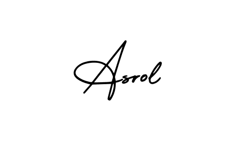 Design your own signature with our free online signature maker. With this signature software, you can create a handwritten (AmerikaSignatureDemo-Regular) signature for name Asrol. Asrol signature style 3 images and pictures png