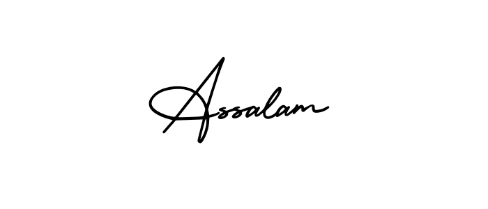 Create a beautiful signature design for name Assalam. With this signature (AmerikaSignatureDemo-Regular) fonts, you can make a handwritten signature for free. Assalam signature style 3 images and pictures png