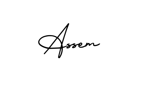 Assem stylish signature style. Best Handwritten Sign (AmerikaSignatureDemo-Regular) for my name. Handwritten Signature Collection Ideas for my name Assem. Assem signature style 3 images and pictures png
