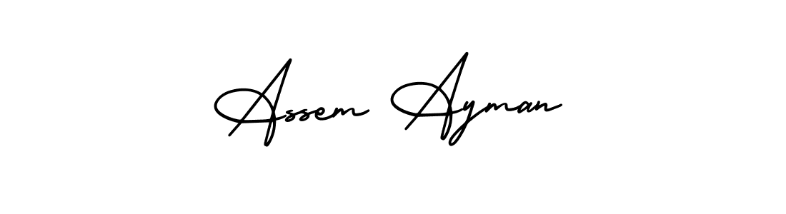 Make a beautiful signature design for name Assem Ayman. Use this online signature maker to create a handwritten signature for free. Assem Ayman signature style 3 images and pictures png