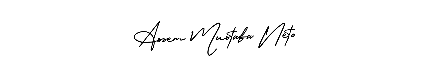See photos of Assem Mustafa Neto official signature by Spectra . Check more albums & portfolios. Read reviews & check more about AmerikaSignatureDemo-Regular font. Assem Mustafa Neto signature style 3 images and pictures png