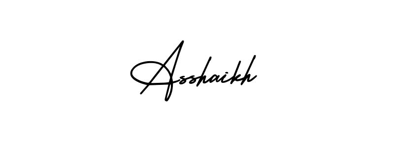 Similarly AmerikaSignatureDemo-Regular is the best handwritten signature design. Signature creator online .You can use it as an online autograph creator for name Asshaikh. Asshaikh signature style 3 images and pictures png