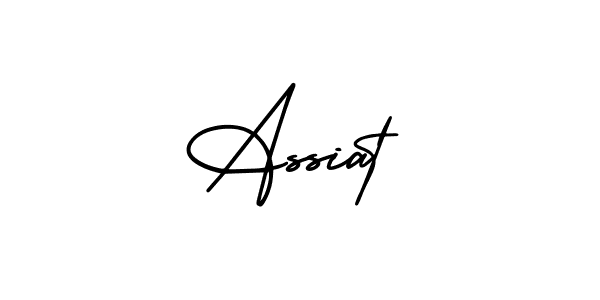 How to make Assiat signature? AmerikaSignatureDemo-Regular is a professional autograph style. Create handwritten signature for Assiat name. Assiat signature style 3 images and pictures png