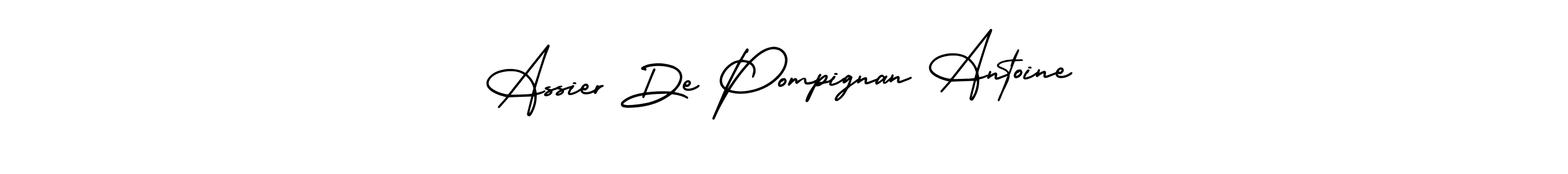 Assier De Pompignan Antoine stylish signature style. Best Handwritten Sign (AmerikaSignatureDemo-Regular) for my name. Handwritten Signature Collection Ideas for my name Assier De Pompignan Antoine. Assier De Pompignan Antoine signature style 3 images and pictures png