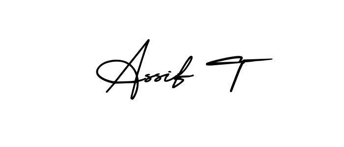 It looks lik you need a new signature style for name Assif T. Design unique handwritten (AmerikaSignatureDemo-Regular) signature with our free signature maker in just a few clicks. Assif T signature style 3 images and pictures png