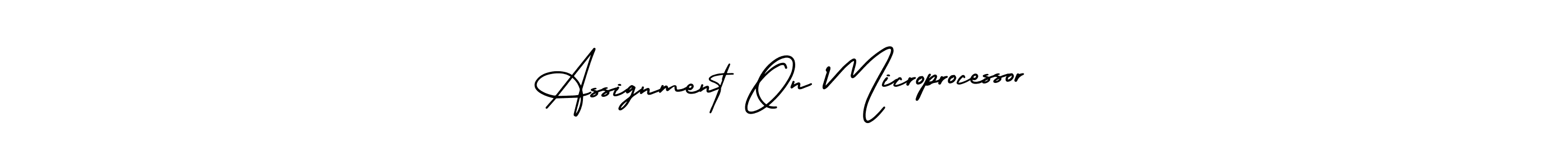 Create a beautiful signature design for name Assignment On Microprocessor. With this signature (AmerikaSignatureDemo-Regular) fonts, you can make a handwritten signature for free. Assignment On Microprocessor signature style 3 images and pictures png