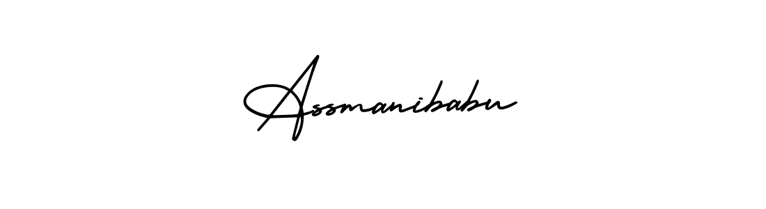 This is the best signature style for the Assmanibabu name. Also you like these signature font (AmerikaSignatureDemo-Regular). Mix name signature. Assmanibabu signature style 3 images and pictures png