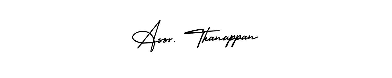 Also You can easily find your signature by using the search form. We will create Assr. Thanappan name handwritten signature images for you free of cost using AmerikaSignatureDemo-Regular sign style. Assr. Thanappan signature style 3 images and pictures png