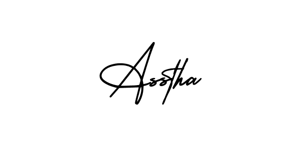 Create a beautiful signature design for name Asstha. With this signature (AmerikaSignatureDemo-Regular) fonts, you can make a handwritten signature for free. Asstha signature style 3 images and pictures png