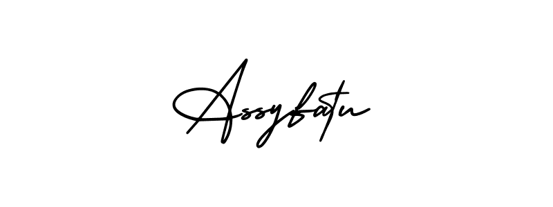 This is the best signature style for the Assyfatu name. Also you like these signature font (AmerikaSignatureDemo-Regular). Mix name signature. Assyfatu signature style 3 images and pictures png