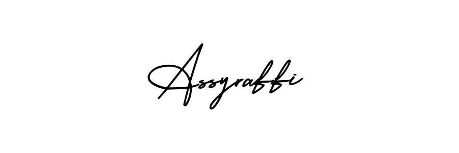 Make a beautiful signature design for name Assyraffi. With this signature (AmerikaSignatureDemo-Regular) style, you can create a handwritten signature for free. Assyraffi signature style 3 images and pictures png