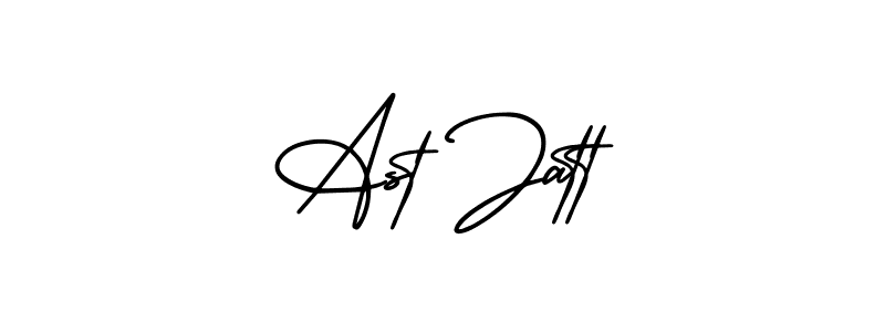 Ast Jatt stylish signature style. Best Handwritten Sign (AmerikaSignatureDemo-Regular) for my name. Handwritten Signature Collection Ideas for my name Ast Jatt. Ast Jatt signature style 3 images and pictures png