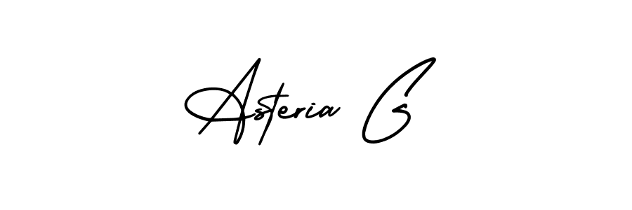 It looks lik you need a new signature style for name Asteria G. Design unique handwritten (AmerikaSignatureDemo-Regular) signature with our free signature maker in just a few clicks. Asteria G signature style 3 images and pictures png