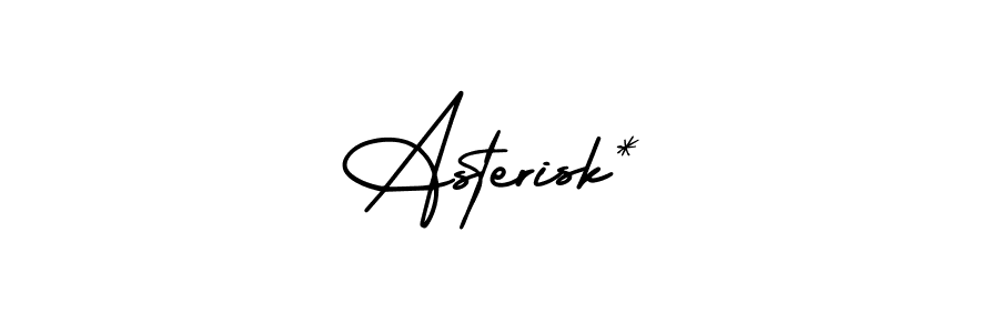How to make Asterisk* name signature. Use AmerikaSignatureDemo-Regular style for creating short signs online. This is the latest handwritten sign. Asterisk* signature style 3 images and pictures png