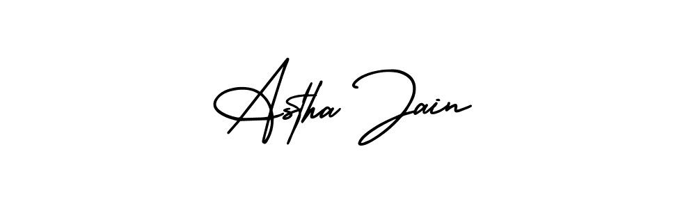 Astha Jain stylish signature style. Best Handwritten Sign (AmerikaSignatureDemo-Regular) for my name. Handwritten Signature Collection Ideas for my name Astha Jain. Astha Jain signature style 3 images and pictures png