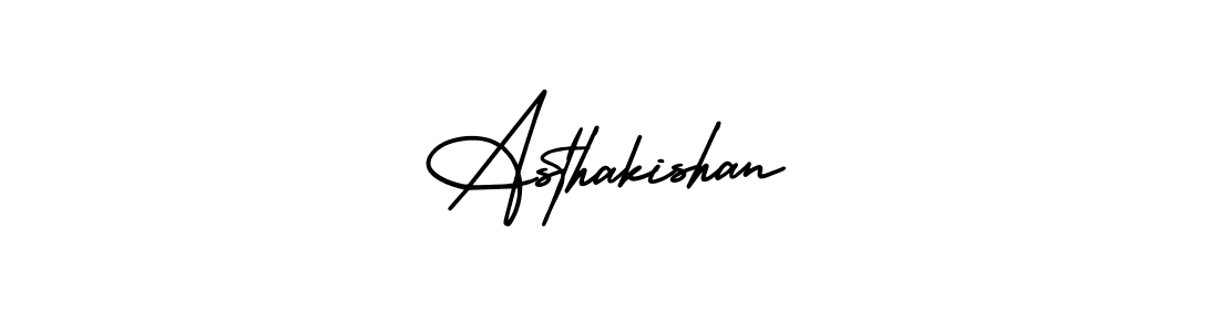 How to make Asthakishan name signature. Use AmerikaSignatureDemo-Regular style for creating short signs online. This is the latest handwritten sign. Asthakishan signature style 3 images and pictures png