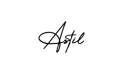 Use a signature maker to create a handwritten signature online. With this signature software, you can design (AmerikaSignatureDemo-Regular) your own signature for name Astil. Astil signature style 3 images and pictures png