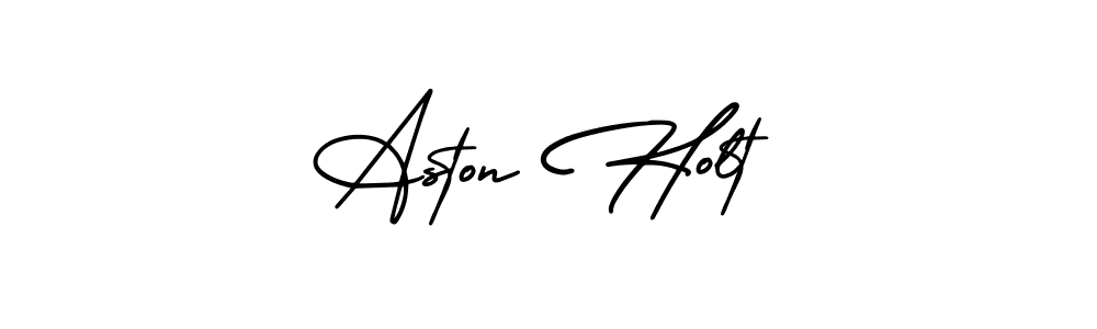 Also You can easily find your signature by using the search form. We will create Aston Holt name handwritten signature images for you free of cost using AmerikaSignatureDemo-Regular sign style. Aston Holt signature style 3 images and pictures png