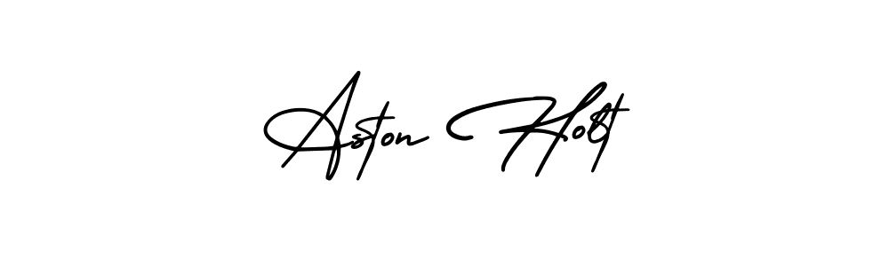 Create a beautiful signature design for name Aston Holt. With this signature (AmerikaSignatureDemo-Regular) fonts, you can make a handwritten signature for free. Aston Holt signature style 3 images and pictures png